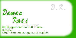 denes kati business card